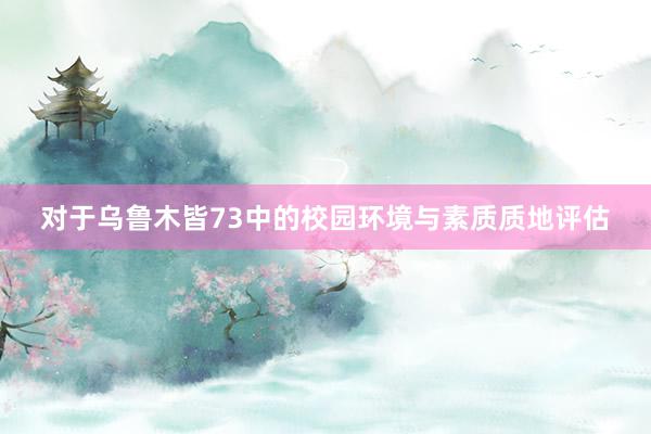 对于乌鲁木皆73中的校园环境与素质质地评估
